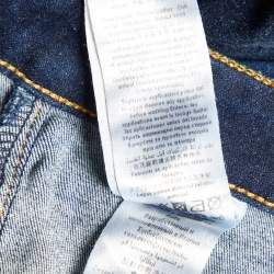 Pre Owned Elisabetta Franchi Blue Denim Chain Detail Slim Fit Jeans M/Waist 29"