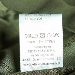 Pre Owned Elisabetta Franchi Celyn B. Olive Green Cady Bolero Jacket XL