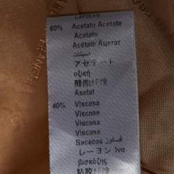 Pre Owned Elisabetta Franchi Beige Leather Chain Detail Bolero Jacket L