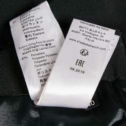 Pre Owned Elisabetta Franchi Black Crepe Button Detail Mini Skirt S