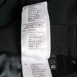 Pre Owned Elisabetta Franchi Black Crepe Button Detail Mini Skirt S