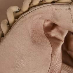 Pre Owned Elisabetta Franchi Gold Pink Chain Embellished Leather Jacket L