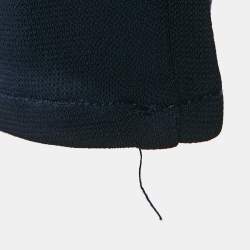 Pre Owned Elisabetta Franchi Navy Blue Sequin Embellishment Jersey Fringed Mini Dress M