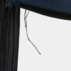 Pre Owned Elisabetta Franchi Navy Blue Sequin Embellishment Jersey Fringed Mini Dress M