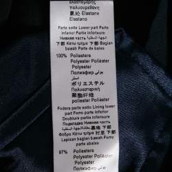 Pre Owned Elisabetta Franchi Navy Blue Sequin Embellishment Jersey Fringed Mini Dress M