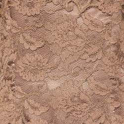 Elisabetta Franchi Taupe Lace Sleeveless Fitted Dress XL