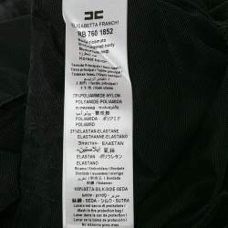 Pre Owned Elisabetta Franchi Black Sheer Tulle Bodysuit M