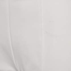 Pre Owned Elisabetta Franchi White Jersey Wide Leg Trousers M