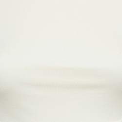 Pre Owned Elisabetta Franchi Cream Jersey Cut-Out Long Dress S