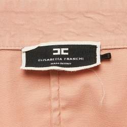 Elisabetta Franchi Light Orange Pleat Detail Corset Blazer S
