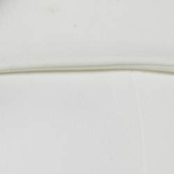 Pre Owned Elisabetta Franchi White Crepe Double Breasted Belt Detail Blazer S