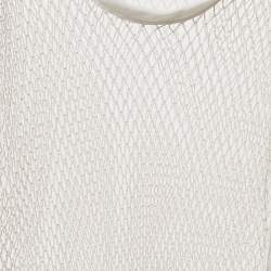 Elisabetta Franchi White Mesh Sheet Tank Top M