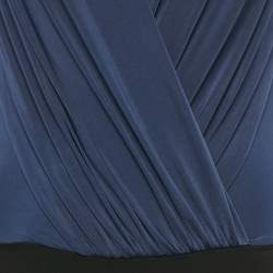 Elisabetta Franchi Navy Blue Jersey Sleeveless Bodysuit S