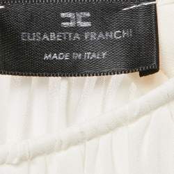 Elisabetta Franchi White Crepe Bodysuit M