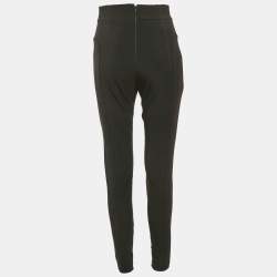 Pre Owned Elisabetta Franchi Black Nylon Leggings L