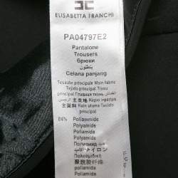 Pre Owned Elisabetta Franchi Black Nylon Leggings L