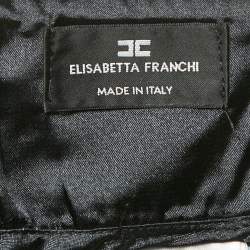 Pre Owned Elisabetta Franchi Black Nylon Leggings L