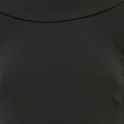 Pre Owned Elisabetta Franchi Black Jersey Full Sleeve Bodysuit M