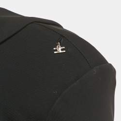 Pre Owned Elisabetta Franchi Black Jersey Full Sleeve Bodysuit M