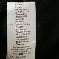 Pre Owned Elisabetta Franchi Black Cut-Out Sweetheart Neck Detail Blouse M