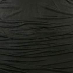 Elisabetta Franchi Black Draped Sleeveless V-Neck Carpet Gown L