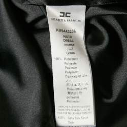 Elisabetta Franchi Black Crepe Full Sleeve Mini Dress M