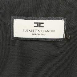 Elisabetta Franchi Black Jersey V-Neck Gown M