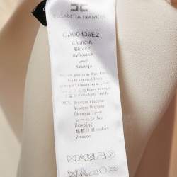 Elisabetta Franchi Cream Crepe Button Front Shirt S