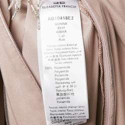 Elisabetta Franchi Mauve Sequin Embellished Tulle Flared Gown M