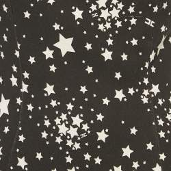 Pre Owned Elisabetta Franchi Black Starts Print Jersey One Shoulder Midi Dress M