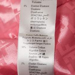 Pre Owned Elisabetta Franchi Pink Crepe Double Breasted Mini Blazer Dress M