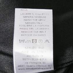 Pre Owned Elisabetta Franchi Black Nylon Ruffle Detail Short Dress M