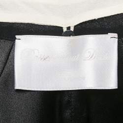 Pre Owned Elisabetta Franchi Black Nylon Ruffle Detail Short Dress M