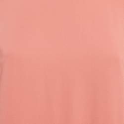 Pre Owned Elisabetta Franchi Peachy Pink Crepe Mini Dress M