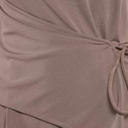 Pre Owned Elisabetta Franchi Mauve Jersey One Shoulder Mini Dress S