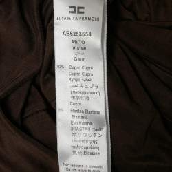 Elisabetta Franchi Brown Jersey Ruche Mini Dress S
