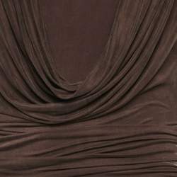 Elisabetta Franchi Brown Jersey Ruche Mini Dress S