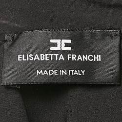 Elisabetta Franchi Black Jersey Cut-Out Bodysuit S