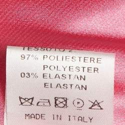 Elisabetta Franchi Red Silk Pleated Strapless Top M