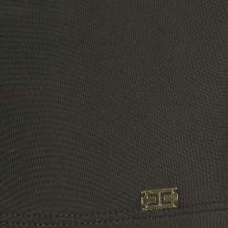 Elisabetta Franchi Black Jersey Ruched Top S