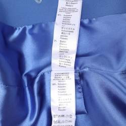 Elisabetta Franchi Blue Crepe Double Breasted Blazer S
