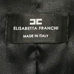 Elisabetta Franchi Black Belted Sleeveless Coat S