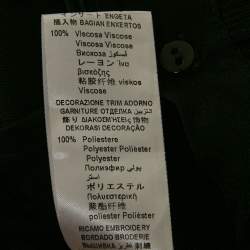 Pre Owned Elisabetta Franchi Black Embellished Crepe Detachable Top Jumpsuit S