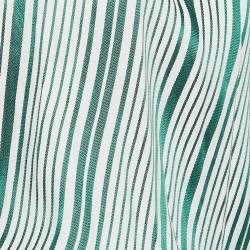 Elisabetta Franchi Green Stripe Crepe Belted Playsuit S