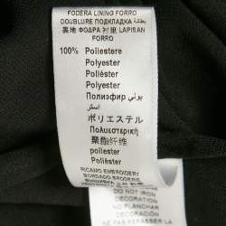 Pre Owned Elisabetta Franchi Black Beaded Chiffon Lace-Up Mini Dress L