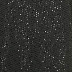 Pre Owned Elisabetta Franchi Black Beaded Chiffon Lace-Up Mini Dress L