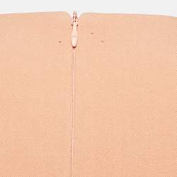 Pre Owned Elisabetta Franchi Orange Knit Embellished Mini Dress M