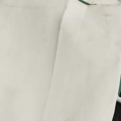 Elisabetta Franchi Green/Cream Printed Crepe Jumpsuit S