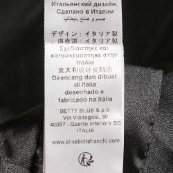 Elisabetta Franchi Black Crepe Zip-Up Jacket S
