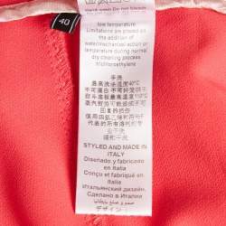 Elisabetta Franchi Pink Stretch Crepe Sheath Dress S